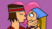 Tyler imagines kissing Lindsay in order to complete the cod-kissing challenge.