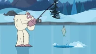 The Siberian Sasquatchanakwa ice-fishing.