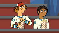 The hockey bros eating popcorn.