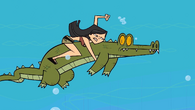 Heather fights an alligator on a dare in I Triple Dog Dare You!.