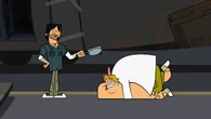 Chris hits Owen with a Pan.