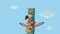 The totem pole is revealed to be the final landmark.