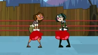 Courtney and Gwen fight each other during the challenge.