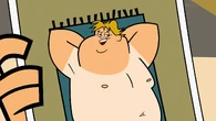 A picture of the winner of Total Drama Island, Owen, as shown by Chris.