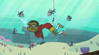 Theme Song (2).png (1.01 MB) Cameron floats in the ocean, while a fish lure hooks his underpants.