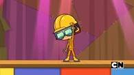 Harold shows the aliens his dance moves.