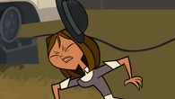 Courtney gets knocked out by a bowler hat.