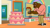 Chef tells Harold to blow out the candles.