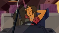  driving the Total Drama Dirtbags' bus.