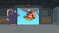 Chef and the yeti skydiving.