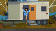 Chris is caught naked by Total Drama Aftermath.