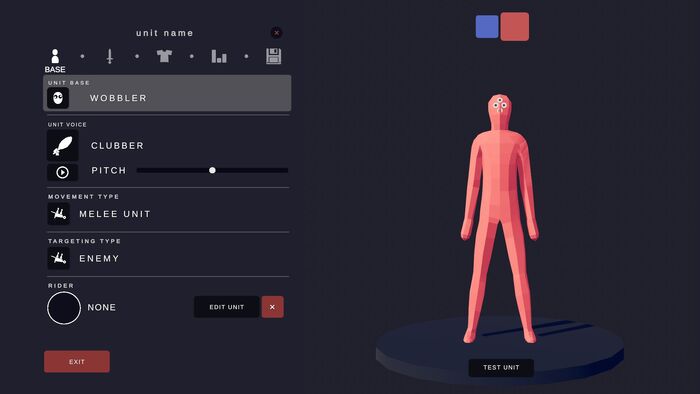 Unit Creator Boot-up image