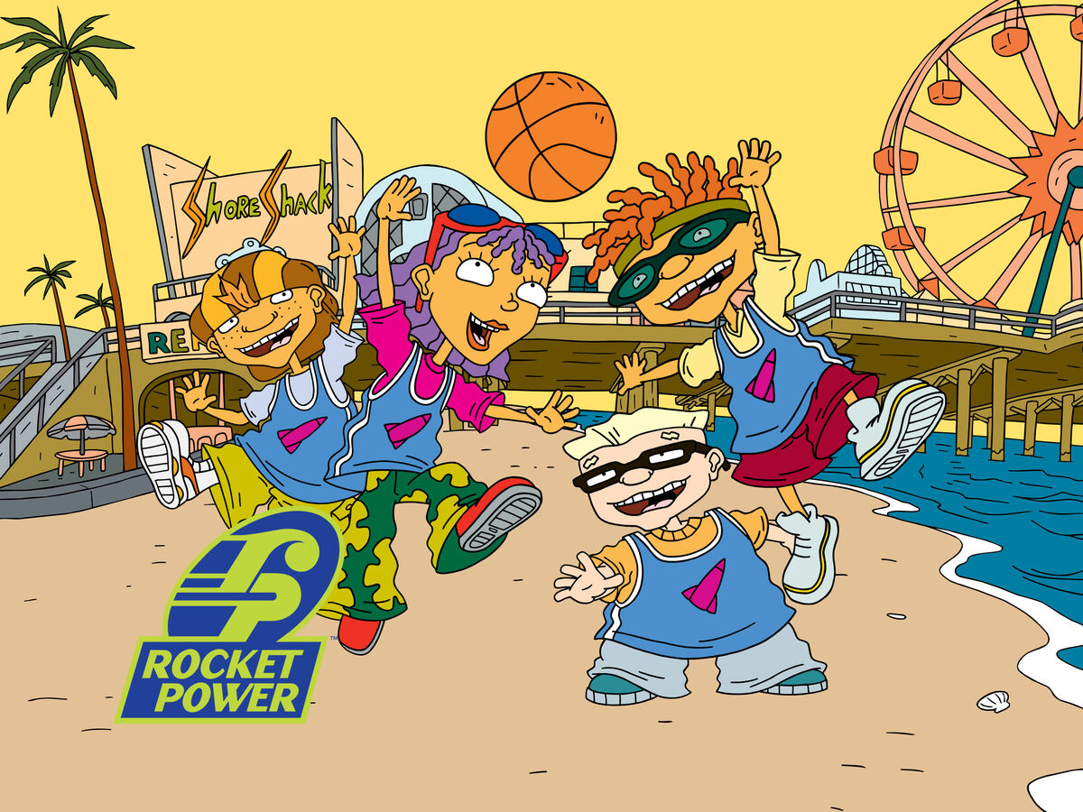 Nickelodeon Mens' Rocket Power Surfs Up Otto Regina Maurice Sam