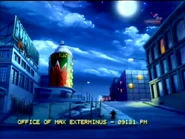 Another shot of Max's headquarters; the subtitle refers to it as his office.