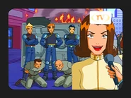 SPI creator Geraldine, being interviewed on TV