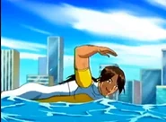 A surfer enjoying the water.