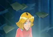 A bug lands on Clover's head.