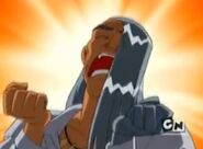 Sebastian's plans ruined before being brainwashed by his own broadcasting device, causing his defeat.