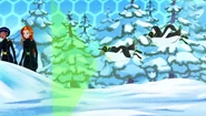 The penguins diappear.