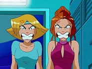 Clover and Sam angry with Mandy in Boy Band