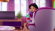 Mandy in the girls' apartment