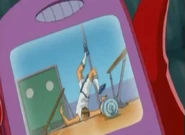 David falls during his workout.