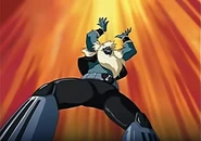 Explaining his evil plan