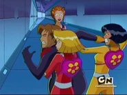 James got caught by Clover and Alex.