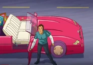 Bringing Clover's car around