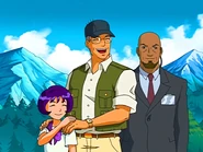 Madison with her father after her rescue.