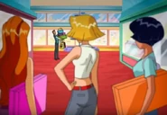 Carrying Clover's shopping bags.