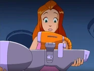 Samantha holding the Evapoblaster