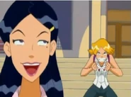 Clover angry at Mandy for getting to converse with David.