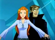 Scamlar Samantha protecting Tim Scam.