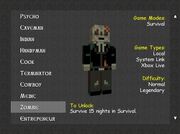 Unlockables zombie