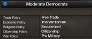Moderate Democrats (149 KB) Views of the Moderate Democrats
