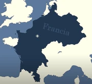 Francia at the time of Clovis I death on 27 November 511