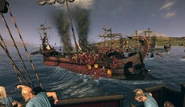 Roman soldiers abandoning their sinking ship