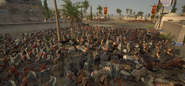 The Median spearmen pushing against the Persian spearmen