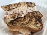 The "Rachel" sandwich, a Reuben with turkey substituting for pastrami