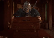 Eivor reading his new letters