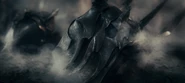 Sauron's lifeless helm after his defeat at the hands of Isildur