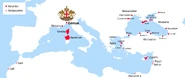 Territories of the Republic of Genoa in 1400