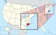 The location of Connecticut
