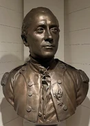 A bust of Jones