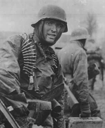 A Waffen-SS soldier at the Battle of the Bulge