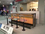 A piece of the lunch counter from the  at the Smithsonian, 27 April 2014