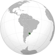 Location of Uruguay