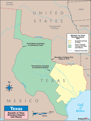 Texas' lands in 1836