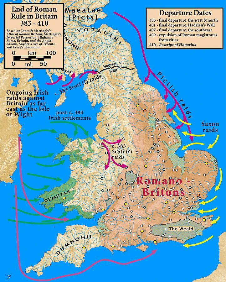Interactive Map Of Roman Britain End Of Roman Rule In Britain | Historica Wiki | Fandom